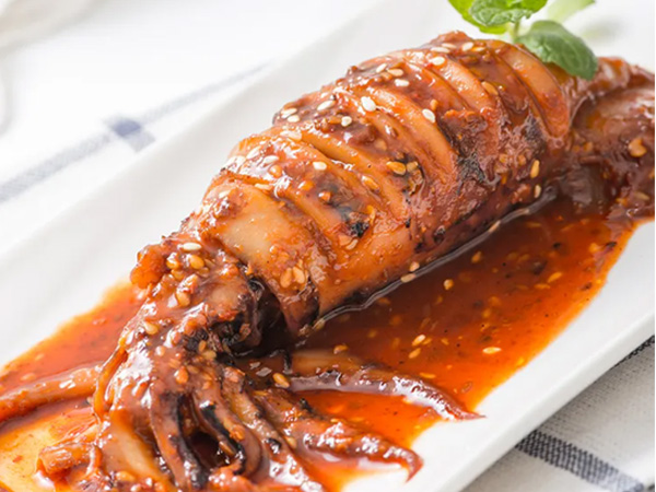 frozen squid with flour